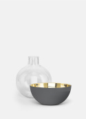 Pomme vas & lyseholder small - mørk grå