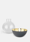 Pomme vas & lyseholder medium - mørkegrå