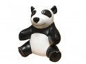 Panda baby bogstøtte siddende - sort/hvid