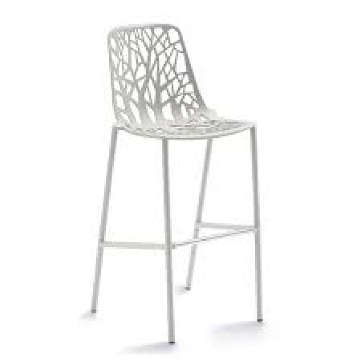 Skov barstol låg sh 65 cm høj ryg - hvid i gruppen Udendørs møbler / Stole & Havestole / Barstole hos Sommarboden i Höllviken AB (6803-1)