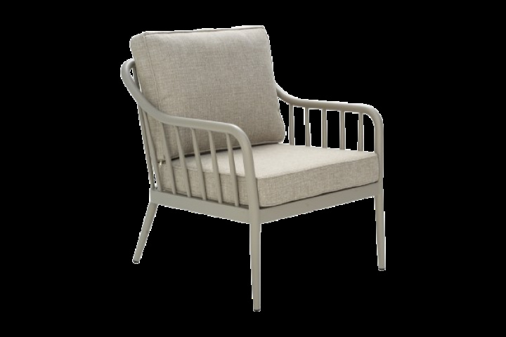 Coleville lænestol - khaki/beige jute hynde i gruppen Udendørs møbler / Loungemøbler / Loungemoduler / Lænestole - Loungemoduler hos Sommarboden i Höllviken AB (6911-21-232)