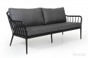 Coleville 3-personers sofa - sort med grå pude