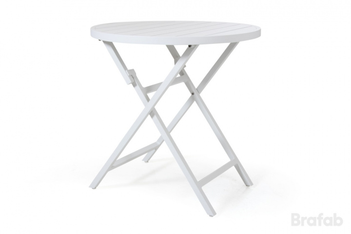 Wilkie foldbart cafébord Ø 72 - hvid i gruppen Udendørs møbler / Materiale / Aluminiummøbler / Cafébord - Aluminiummøbler hos Sommarboden i Höllviken AB (6933-05)