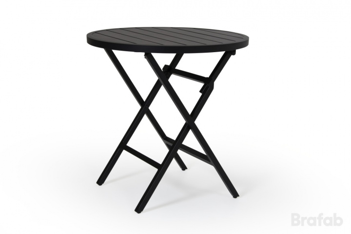 Wilkie foldbart cafébord Ø 72 - mat sort i gruppen Udendørs møbler / Materiale / Aluminiummøbler / Cafébord - Aluminiummøbler hos Sommarboden i Höllviken AB (6933-8)