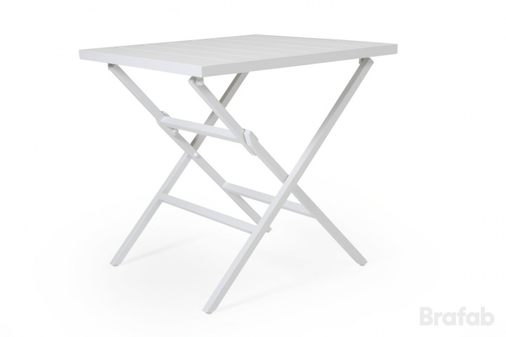Wilkie foldbart cafébord 72x72x73 cm - hvid i gruppen Udendørs møbler / Materiale / Aluminiummøbler / Cafébord - Aluminiummøbler hos Sommarboden i Höllviken AB (6934-05)