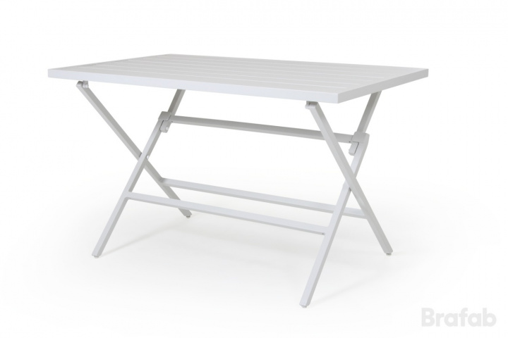 Wilkie foldbart cafébord 120x72x73 cm - hvid i gruppen Udendørs møbler / Materiale / Aluminiummøbler / Cafébord - Aluminiummøbler hos Sommarboden i Höllviken AB (6935-05)