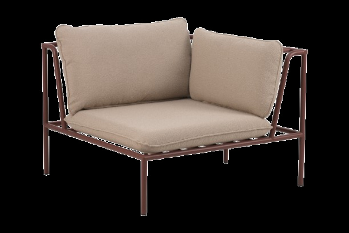 Collier hjørnedel - zinrød/teddy beige hynde i gruppen Udendørs møbler / Loungemøbler / Loungemoduler / Hjørnedele - Loungemoduler hos Sommarboden i Höllviken AB (6985-48-284)