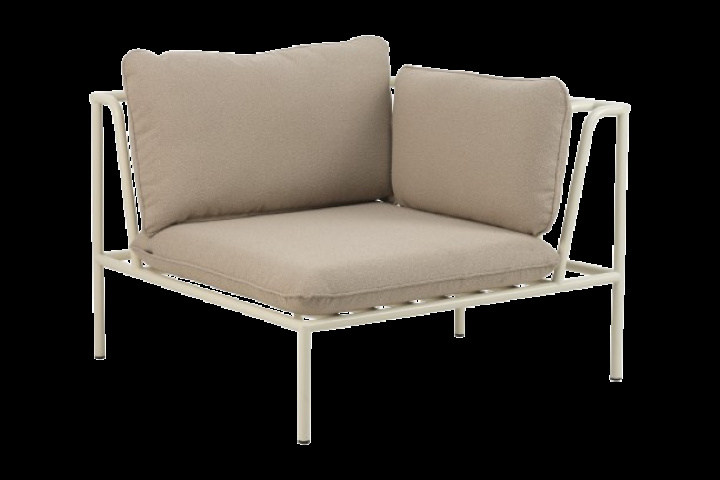 Collier hjørnedel - perlehvid/teddybeige hynde i gruppen Udendørs møbler / Loungemøbler / Loungemoduler / Hjørnedele - Loungemoduler hos Sommarboden i Höllviken AB (6985-58-284)