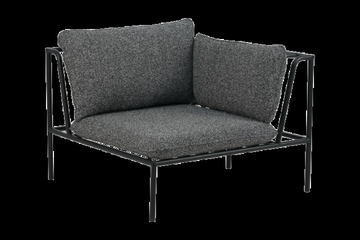 Collier hjørnedel - sort/teddy antracit hynde i gruppen Udendørs møbler / Loungemøbler / Loungemoduler / Hjørnedele - Loungemoduler hos Sommarboden i Höllviken AB (6985-8-885)