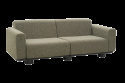 Bolster 2,5-personers sofa - antracit/teddy verde