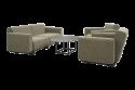 Bolster 2,5-personers sofa - antracit/teddy verde