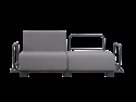 Bolster 2,5-personers sofa - antracit/teddy grey