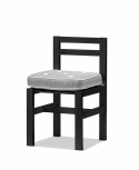 Stol aluminium - sort