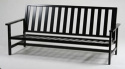 Sofa 3-sæders aluminium - sort