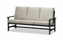 Sofa 3-sæders aluminium - sort