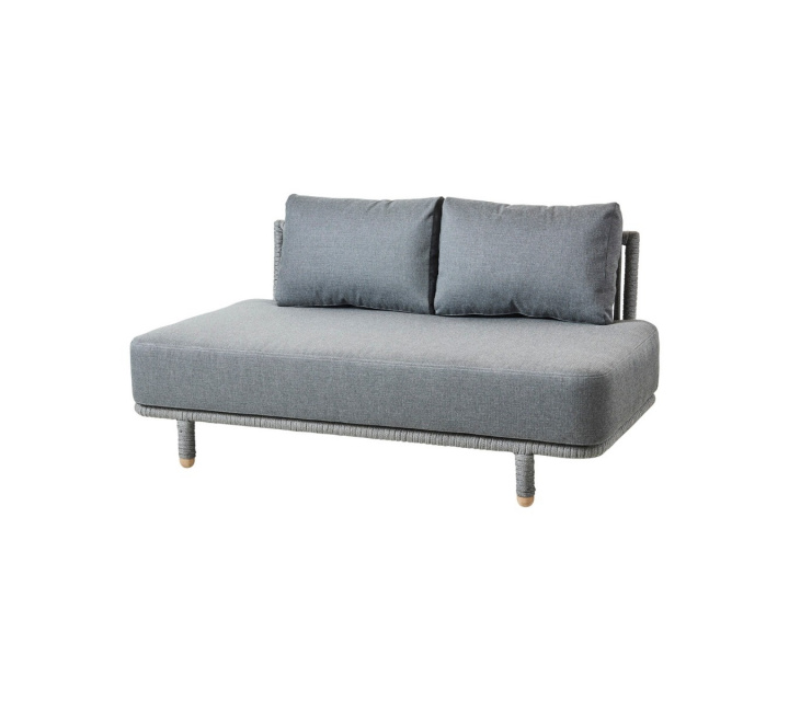 Moments 2-personers sofa modul - grå i gruppen Udendørs møbler / Loungemøbler / Loungegrupper / Byg selv hos Sommarboden i Höllviken AB (7540ROGAITG)