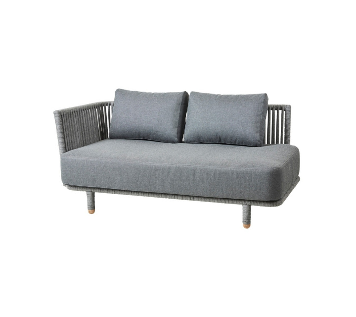 Moments 2-personers sofa højre modul - grå i gruppen Udendørs møbler / Loungemøbler / Loungegrupper / Byg selv hos Sommarboden i Höllviken AB (7542ROGAITG)