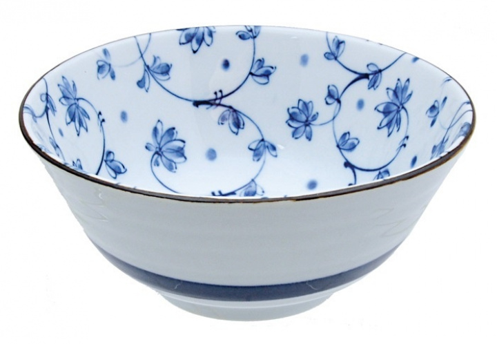 Japansk skål Ø 15 cm - blå/hvid i gruppen Indretning / Køkken & Dækning / Fedt, tallerkener & skåle hos Sommarboden i Höllviken AB (7736-TD)