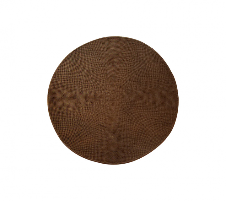 Knit tæppe Ø 200 cm - umber brown i gruppen Udendørs møbler / Tilbehør ude / Outdoor tæpper hos Sommarboden i Höllviken AB (79200Y91)