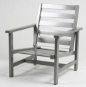 Lænestol aluminium - grå