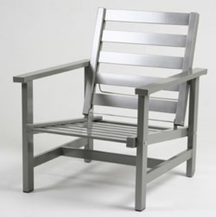 Lænestol aluminium - grå i gruppen Udendørs møbler / Materiale / Aluminiummøbler / Stole - Aluminiumsmøbler hos Sommarboden i Höllviken AB (8005-FF)