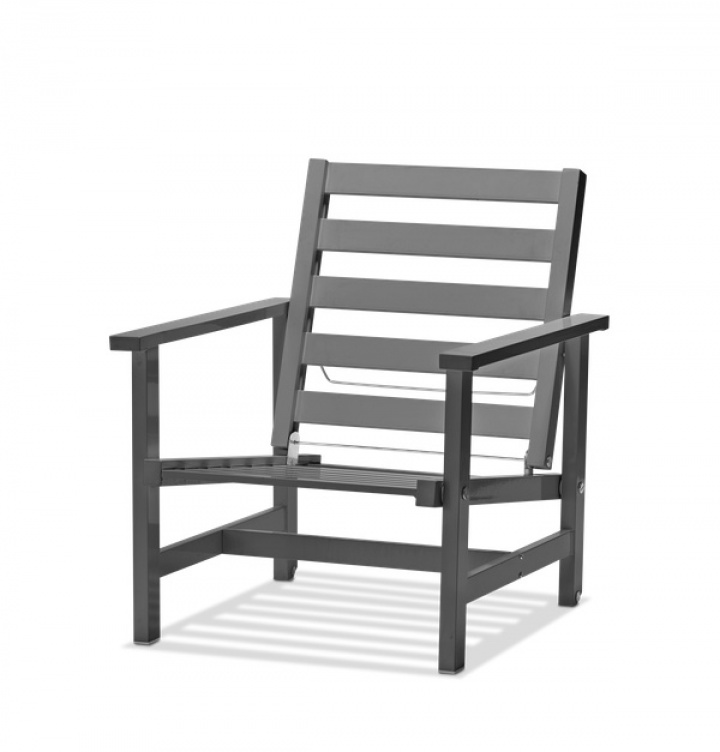 Lænestol aluminium - grå i gruppen Udendørs møbler / Materiale / Aluminiummøbler / Stole - Aluminiumsmøbler hos Sommarboden i Höllviken AB (8005-FF)