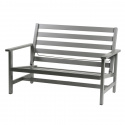 Sofa 2-personers aluminium - grå