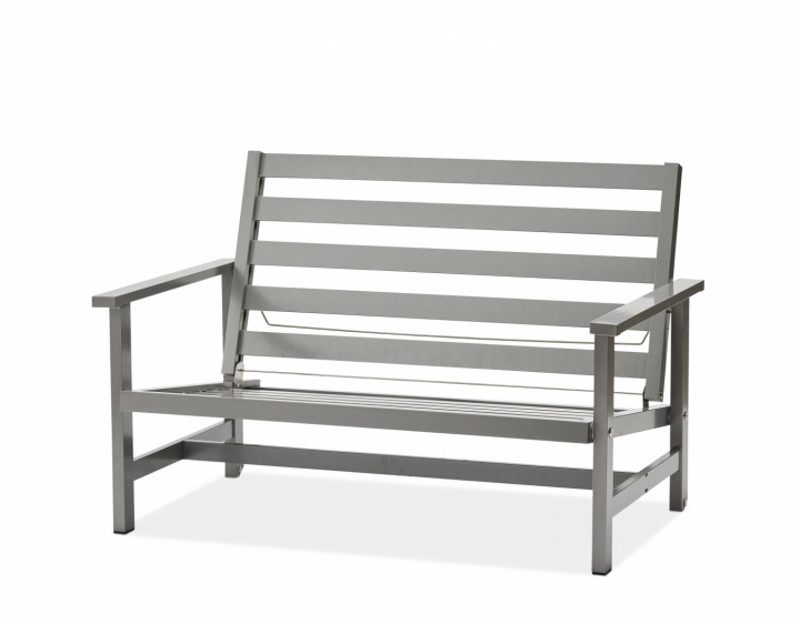 Sofa 2-personers aluminium - grå i gruppen Udendørs møbler / Loungemøbler / Loungemoduler / 2-sæders sofa - loungemoduler hos Sommarboden i Höllviken AB (8008-FF)
