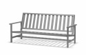Sofa 3-personers aluminium - grå
