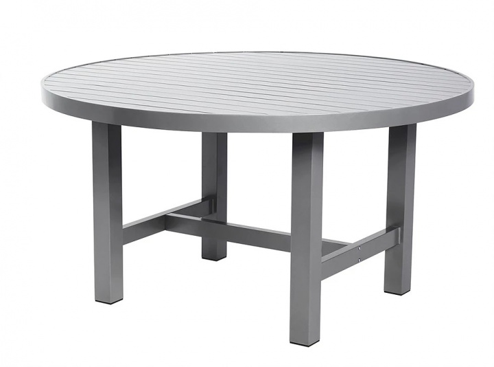 Bord aluminium - Ø 120 cm - grå i gruppen Udendørs møbler / Materiale / Aluminiummøbler / Bord - Aluminiummøbler hos Sommarboden i Höllviken AB (8066-FF)