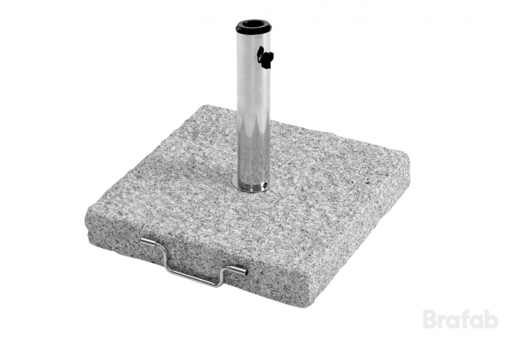 Mito parasolfod 30 kg - grå grov granit i gruppen Udendørs møbler / Solbeskyttelse / Parasolstande hos Sommarboden i Höllviken AB (8082-7)
