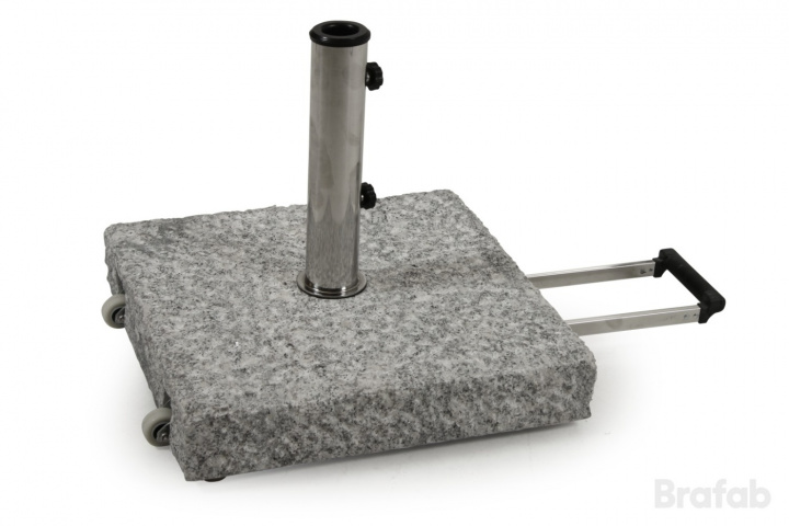 Mito parasolfod 50 kg - grå grov granit i gruppen Udendørs møbler / Solbeskyttelse / Parasolstande / Vægt til parasolfødder hos Sommarboden i Höllviken AB (8084-7)