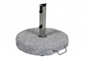 Grosseto parasolfod 40 kg - grå grov granit