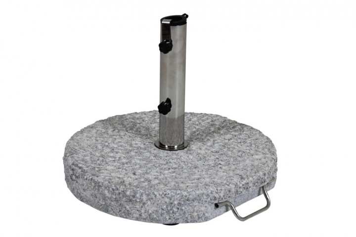 Grosseto parasolfod 40 kg - grå grov granit i gruppen Udendørs møbler / Solbeskyttelse / Parasolstande / Vægt til parasolfødder hos Sommarboden i Höllviken AB (8086-7)