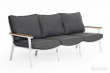 Olivet 3-personers sofa - hvid/grå pude