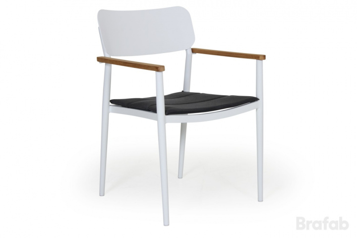 Domingo lænestol - hvid/grå i gruppen Udendørs møbler / Materiale / Aluminiummøbler hos Sommarboden i Höllviken AB (8151-5-79)