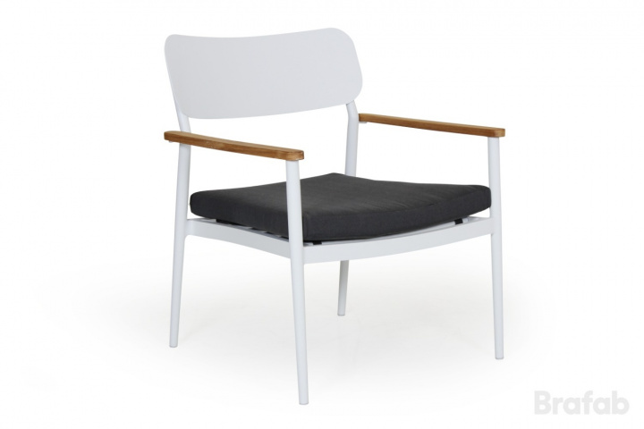 Domingo lænestol - hvid/grå i gruppen Udendørs møbler / Materiale / Aluminiummøbler hos Sommarboden i Höllviken AB (8152-5-79)