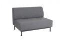 Norrsken 2-personers sofa med armlæn, bygbar med pude - antracit/sølv