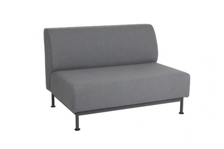 Norrsken 2-personers sofa med armlæn, bygbar med pude - antracit/sølv i gruppen Udendørs møbler / Loungemøbler / Loungegrupper / Byg selv hos Sommarboden i Höllviken AB (8175-72-701)