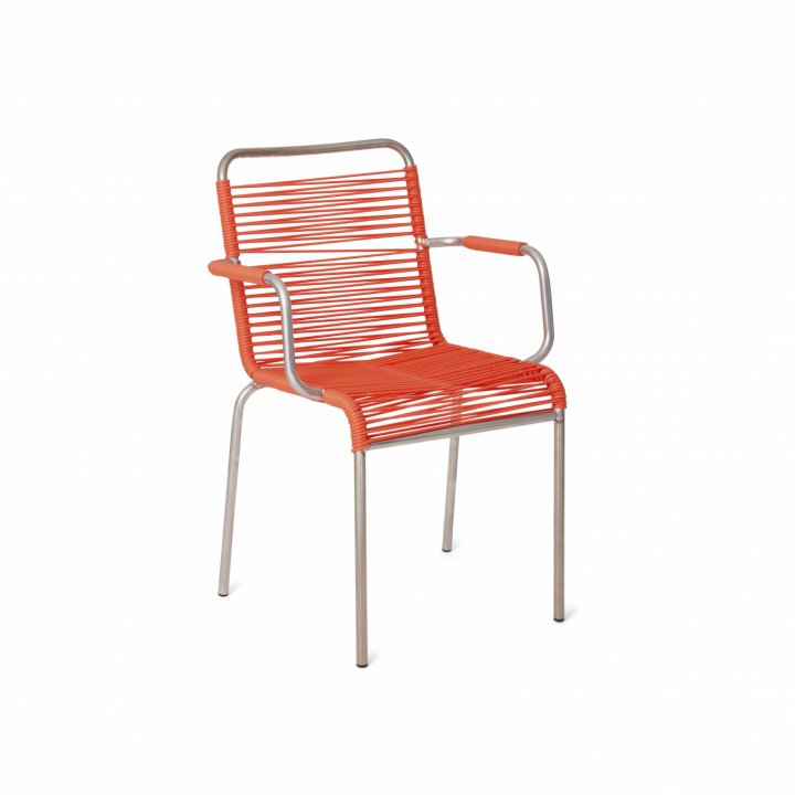 Mya spaghetti lænestol - orange i gruppen Udendørs møbler / Stole & Havestole / Stole med armlæn hos Sommarboden i Höllviken AB (822AR)