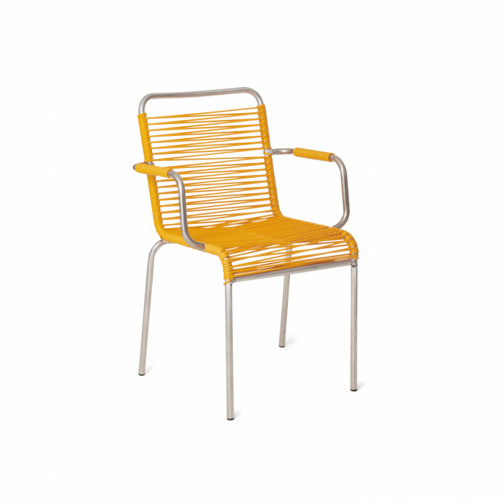 Mya spaghetti lænestol - gul i gruppen Udendørs møbler / Materiale / Aluminiummøbler / Stole - Aluminiumsmøbler hos Sommarboden i Höllviken AB (822GI)