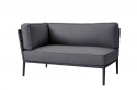 Konisk 2 -personers sofa højre modul bygelig - grå