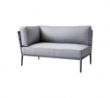 Conic 2 -sæders sofa højre modul bygelig - lysegrå