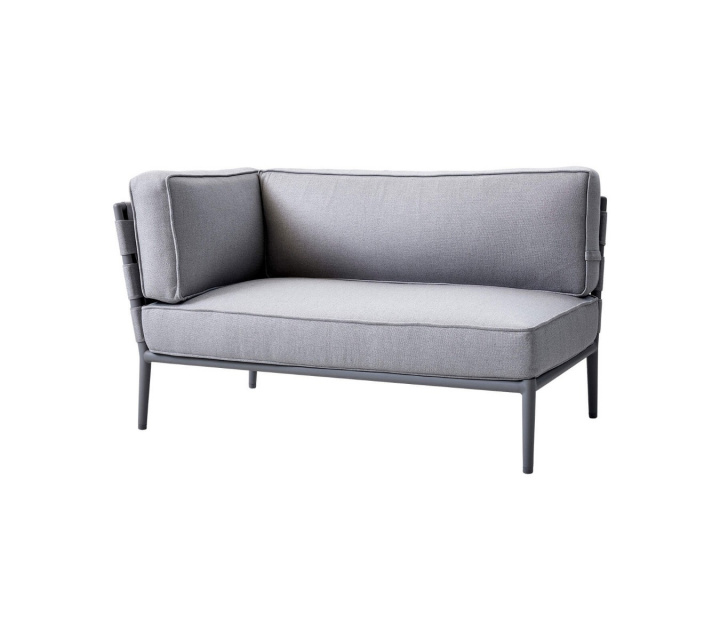Conic 2 -sæders sofa højre modul bygelig - lysegrå i gruppen Udendørs møbler / Loungemøbler / Loungemoduler / Afslutningsdele - Lounge-moduler hos Sommarboden i Höllviken AB (8534AITL)
