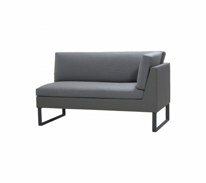Flex 2 sæder modulær sofa venstre - grå i gruppen Udendørs møbler / Materiale / Andet materiale / Textilene hos Sommarboden i Höllviken AB (8563TXSG)