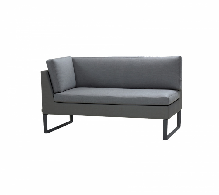 Flex 2 -personers modul sofa højre - grå i gruppen Udendørs møbler / Materiale / Andet materiale / Textilene hos Sommarboden i Höllviken AB (8564TXSG)