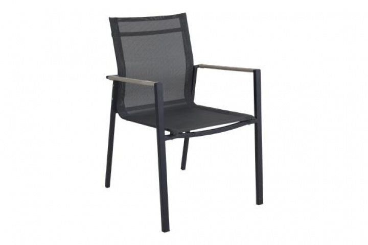 Lyra karmstol - sort/grå i gruppen Udendørs møbler / Stole & Havestole / Stole med armlæn hos Sommarboden i Höllviken AB (8600-8-79)