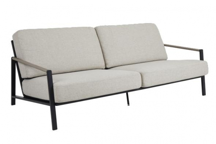 Lyra 2,5-pers. sofa - sort/sand pude i gruppen Udendørs møbler / Loungemøbler / Loungemoduler / 2-sæders sofa - loungemoduler hos Sommarboden i Höllviken AB (8602-8-02)