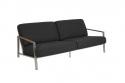 NAOS 2.5 sæder sofa med pude - rustfrit/sort