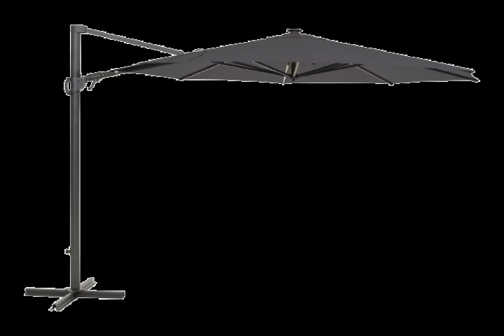 Cilento frithængende parasol Ø 3,5 m - antracit/grå i gruppen Udendørs møbler / Solbeskyttelse / Parasoller hos Sommarboden i Höllviken AB (8877-73-71)